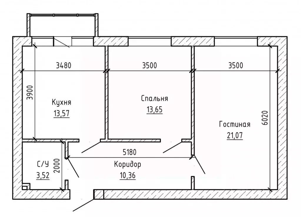 2-к кв. Кабардино-Балкария, Нальчик ул. Шогенова (64.53 м) - Фото 2