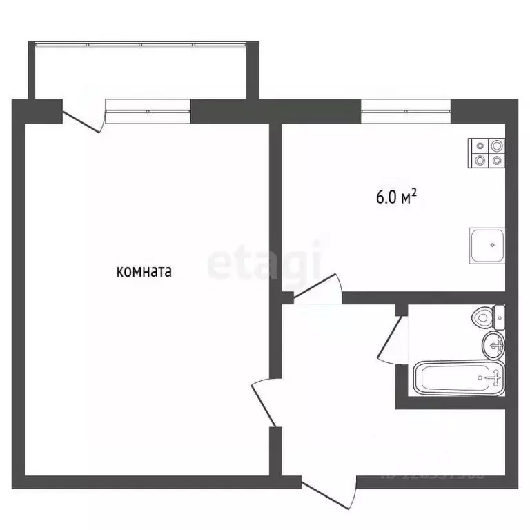 1-к кв. Пермский край, Чернушка Юбилейная ул., 20 (32.0 м) - Фото 2