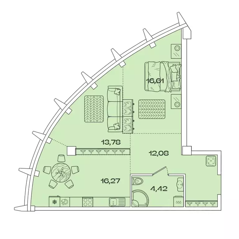 2-к кв. Иркутская область, Иркутск наб. Верхняя (63.16 м) - Фото 0