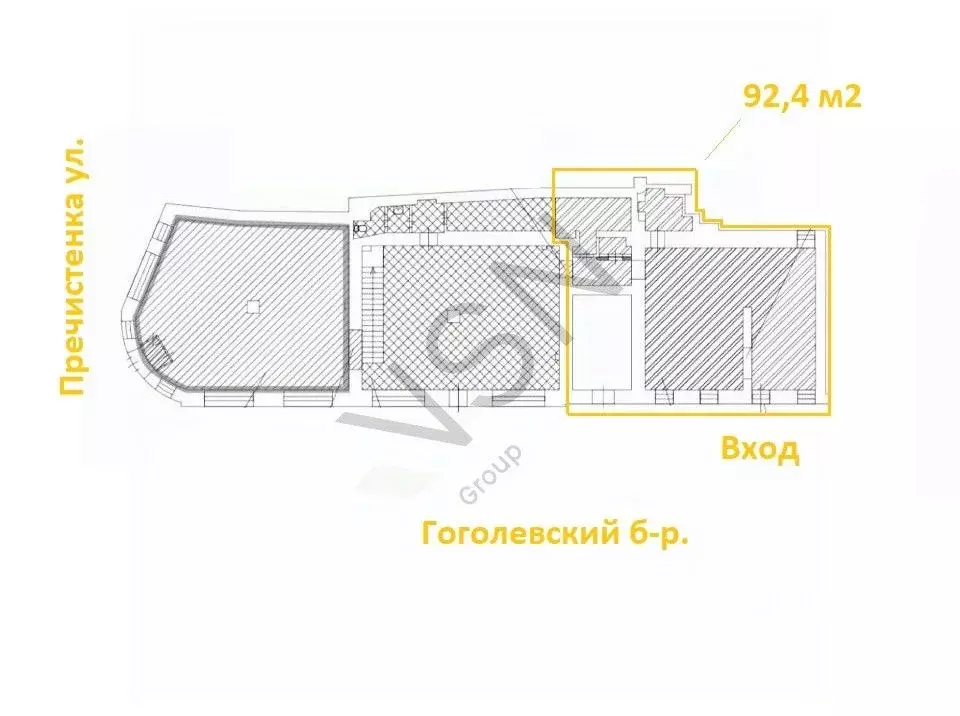 Помещение свободного назначения в Москва Гоголевский бул., 3 (92 м) - Фото 1