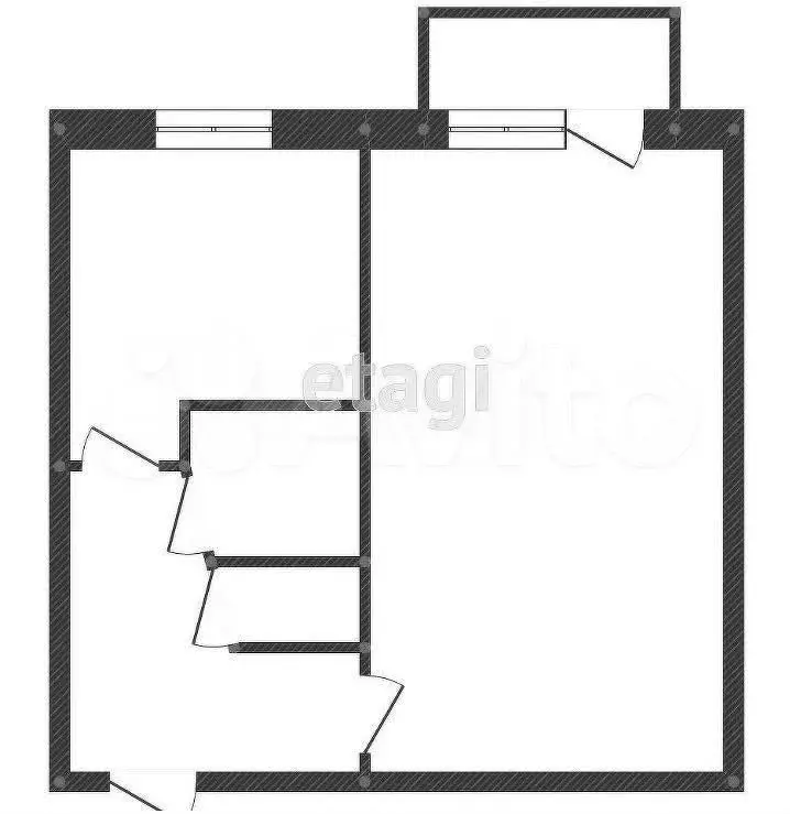 1-к. квартира, 31,2 м, 4/5 эт. - Фото 0