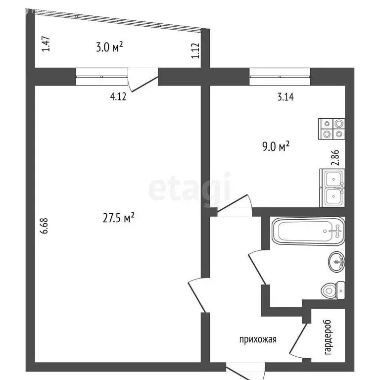 1-комнатная квартира: Муром, Кленовая улица, 34 (37.2 м) - Фото 0