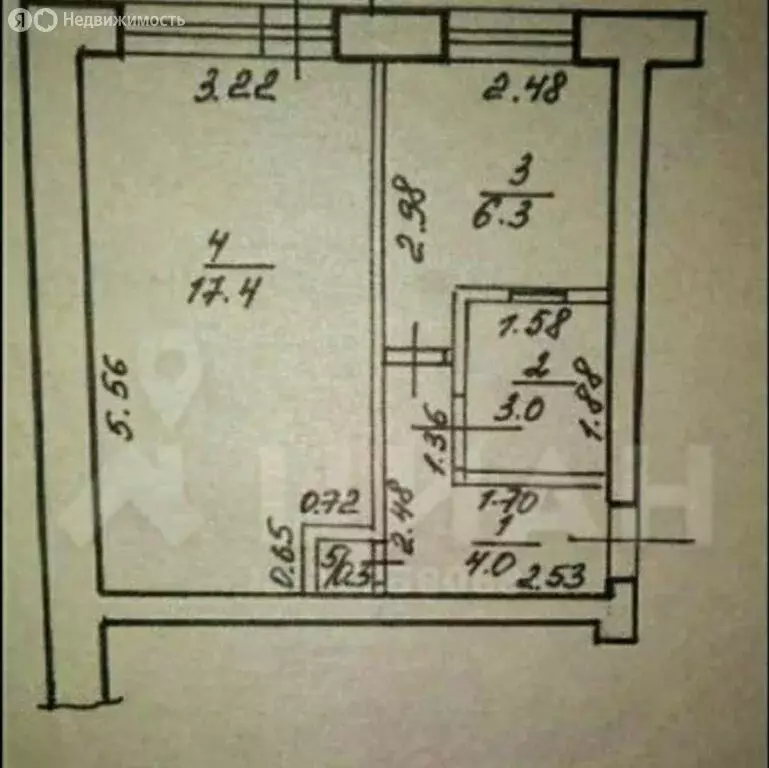 1-комнатная квартира: Салават, улица Ленина, 64 (35 м) - Фото 1