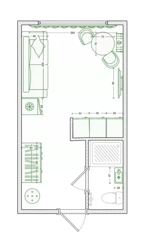 Студия Костромская область, Кострома Кинешемское ш., 15 (18.0 м) - Фото 1