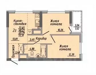 2-к кв. Свердловская область, Екатеринбург ул. Печатников, 3/1 (49.79 ... - Фото 0