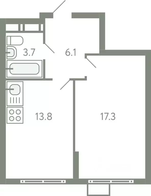 1-к кв. Московская область, Ленинский городской округ, Молоково пгт ... - Фото 1