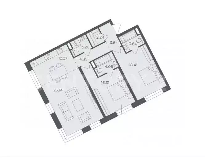 3-к кв. Москва ул. Эдуарда Стрельцова, 2к2 (96.0 м) - Фото 1