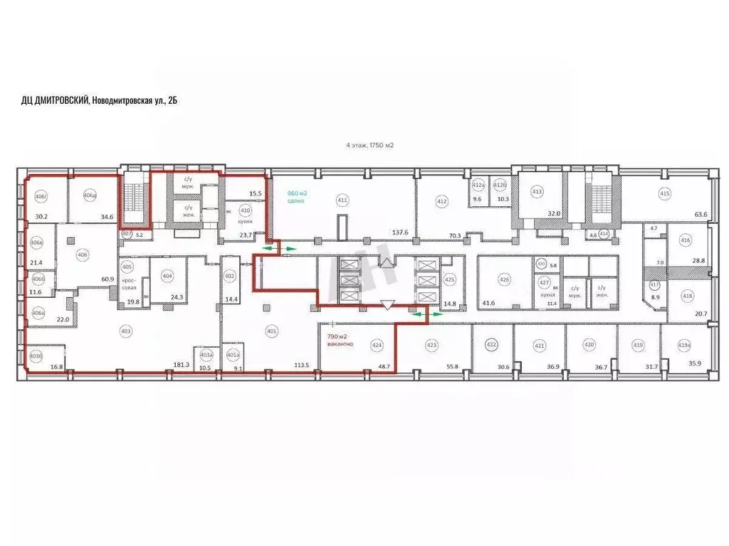 Офис в Москва Новодмитровская ул., 2Б (790 м) - Фото 2