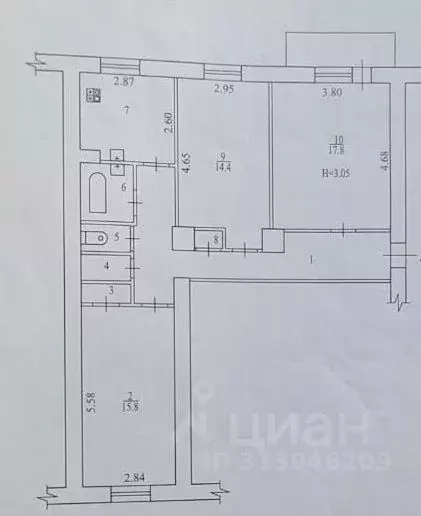 3-к кв. Волгоградская область, Волгоград ул. Дзержинского, 33 (76.4 м) - Фото 0