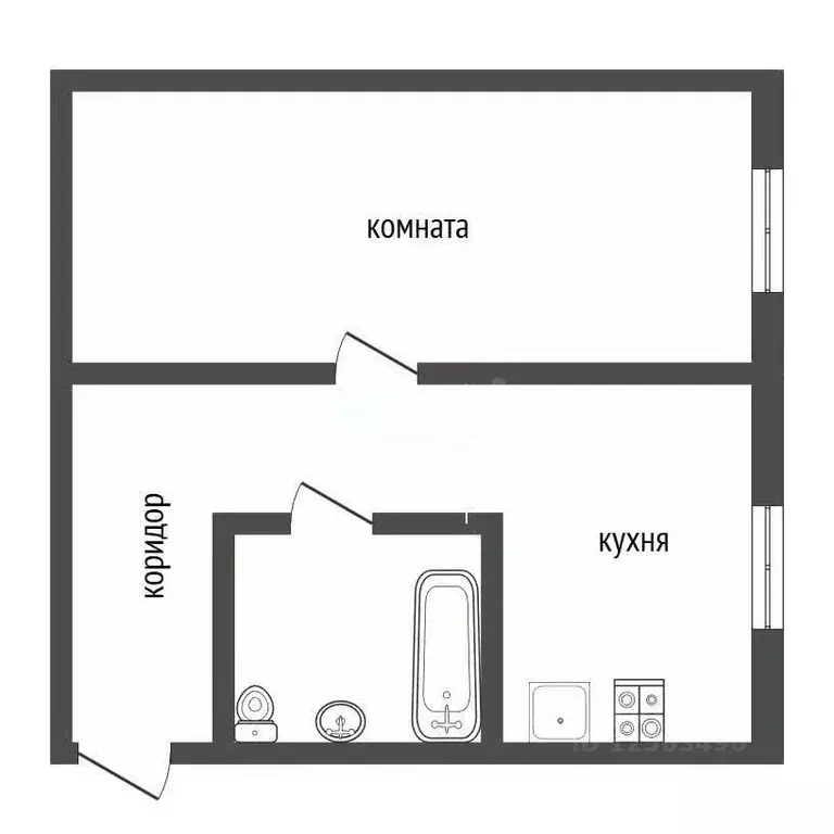 1-к кв. Воронежская область, Воронеж ул. Любы Шевцовой, 3 (29.9 м) - Фото 2