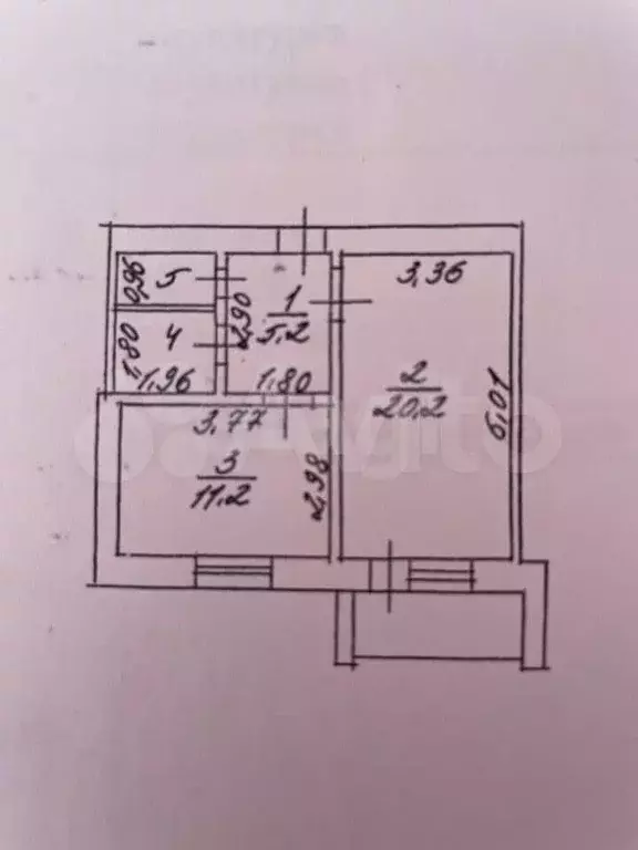 2-к. квартира, 48 м, 3/3 эт. - Фото 1