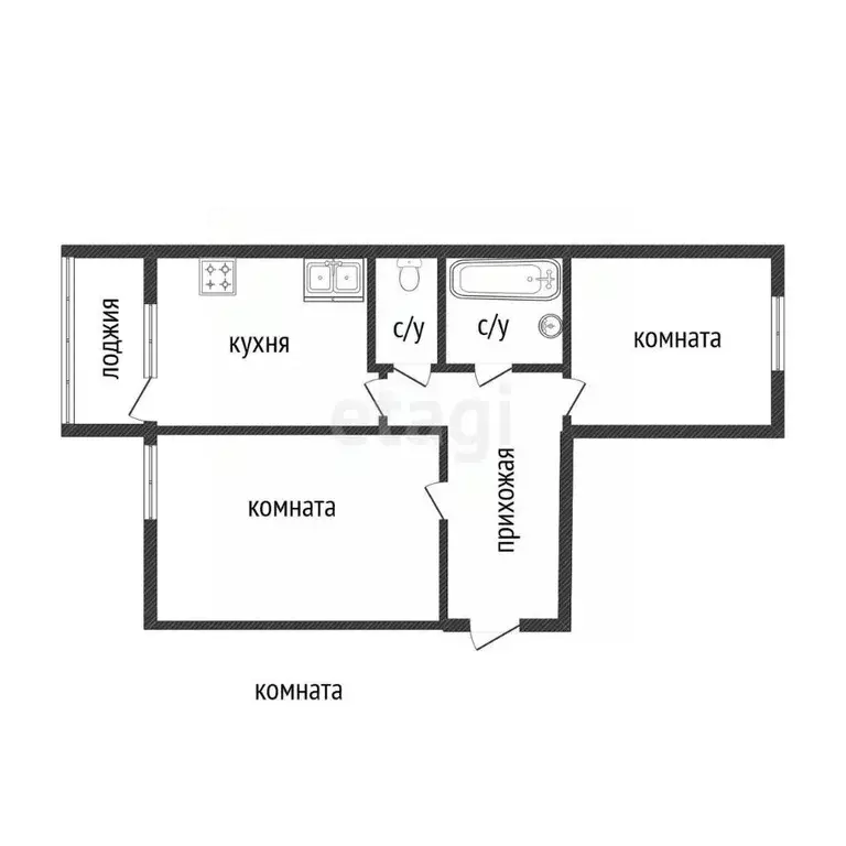 3-к кв. Челябинская область, Кыштым пос. Дальняя Дача, ул. Дальняя, 7А ... - Фото 2