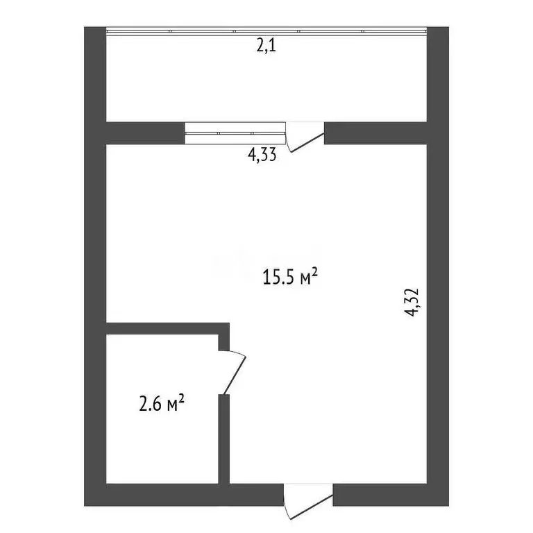 Квартира-студия: Чигири, Центральная улица, 32 (18.1 м) - Фото 0