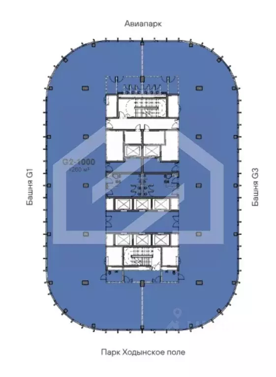 Помещение свободного назначения в Москва Ходынский бул., 20А/2 (1252 ... - Фото 2