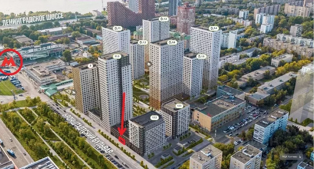 Помещение свободного назначения в Москва Кронштадтский бул., 13/2к2 ... - Фото 1