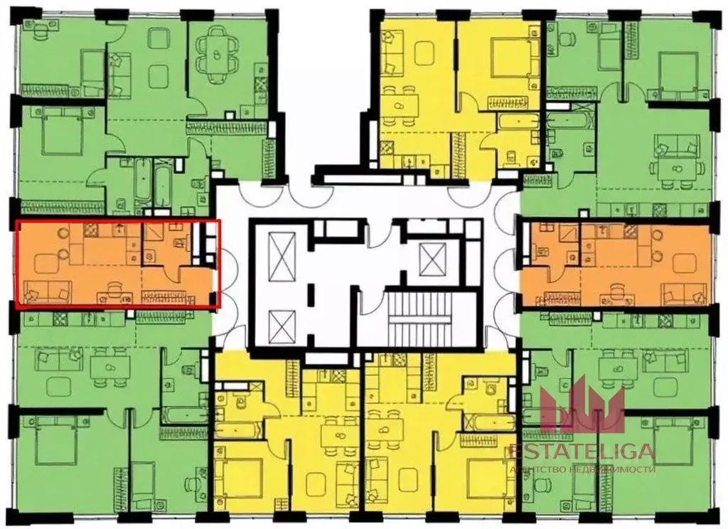 Студия Москва Озерная ул., 1к2/6 (26.5 м) - Фото 2
