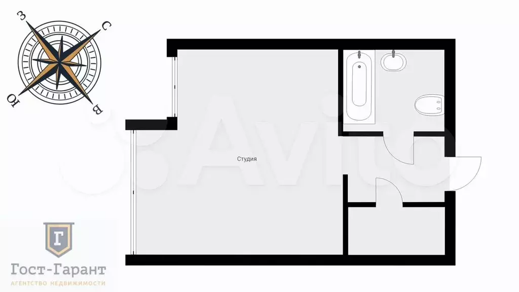 Квартира-студия, 35 м, 5/10 эт. - Фото 0