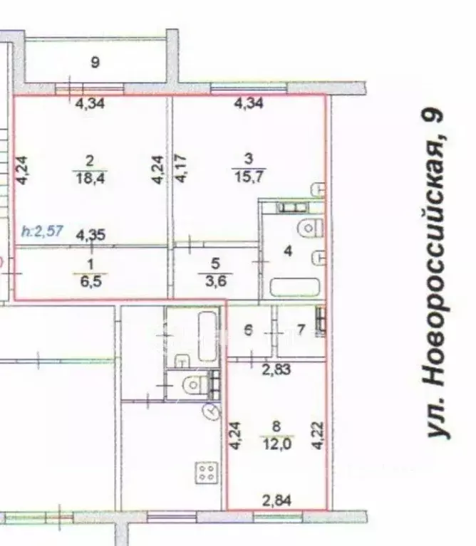 2-к кв. Челябинская область, Челябинск Новороссийская ул., 9 (64.4 м) - Фото 1
