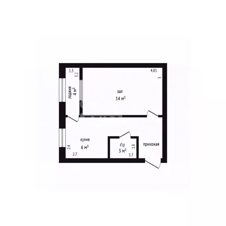 1-к кв. Дагестан, Дербент ул. Оскара, 20 (33.0 м) - Фото 2