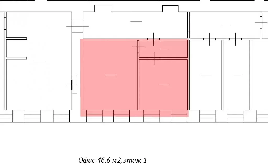 Офис (46.6 м) - Фото 1
