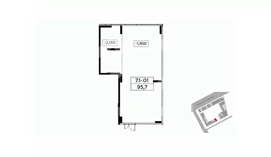 Торговая площадь в Москва просп. Прокшинский, 5 (96 м) - Фото 2