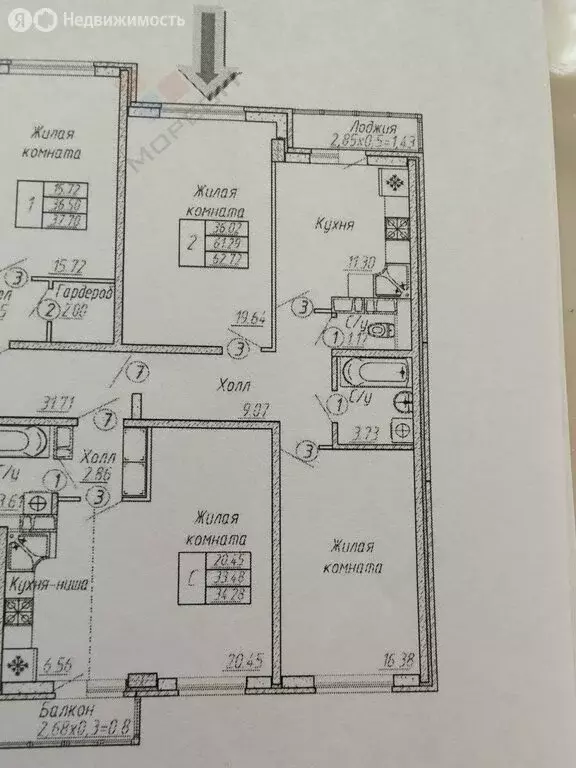 2-комнатная квартира: Краснодар, Конгрессная улица, 19/1 (61.4 м) - Фото 0