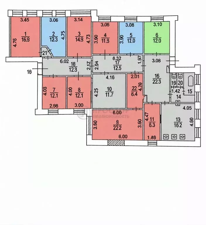 6-к кв. Москва Мясницкая ул., 15 (241.0 м) - Фото 2