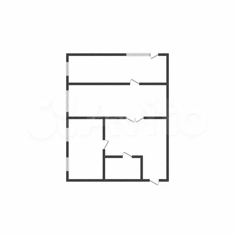 2-к. квартира, 61,7 м, 2/5 эт. - Фото 0
