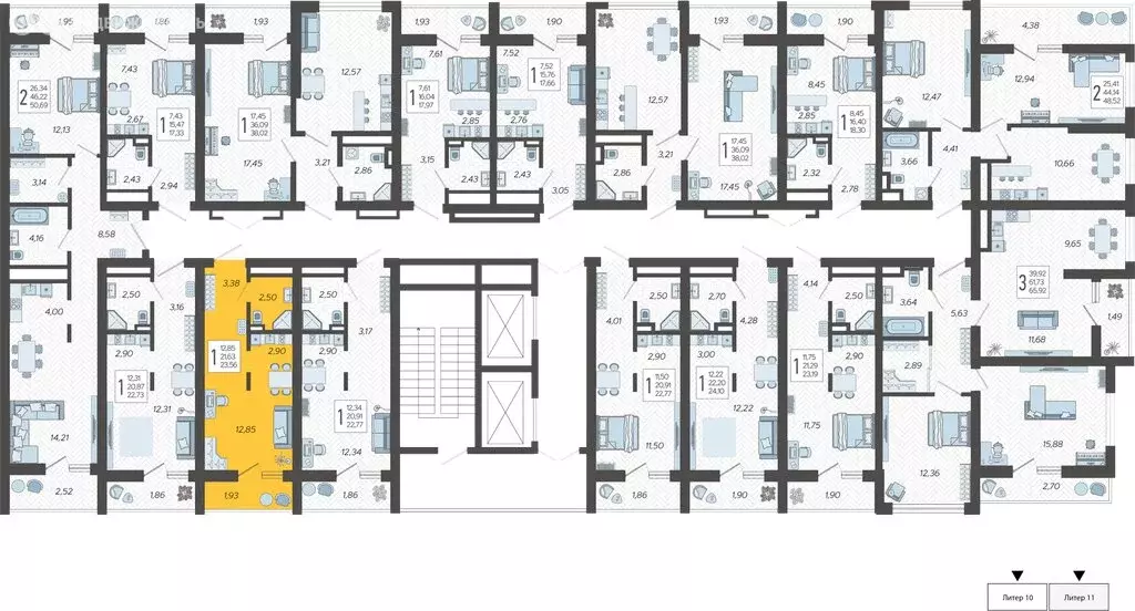 Квартира-студия: Сочи, микрорайон Бытха, Ясногорская улица, 16/2к5 ... - Фото 2
