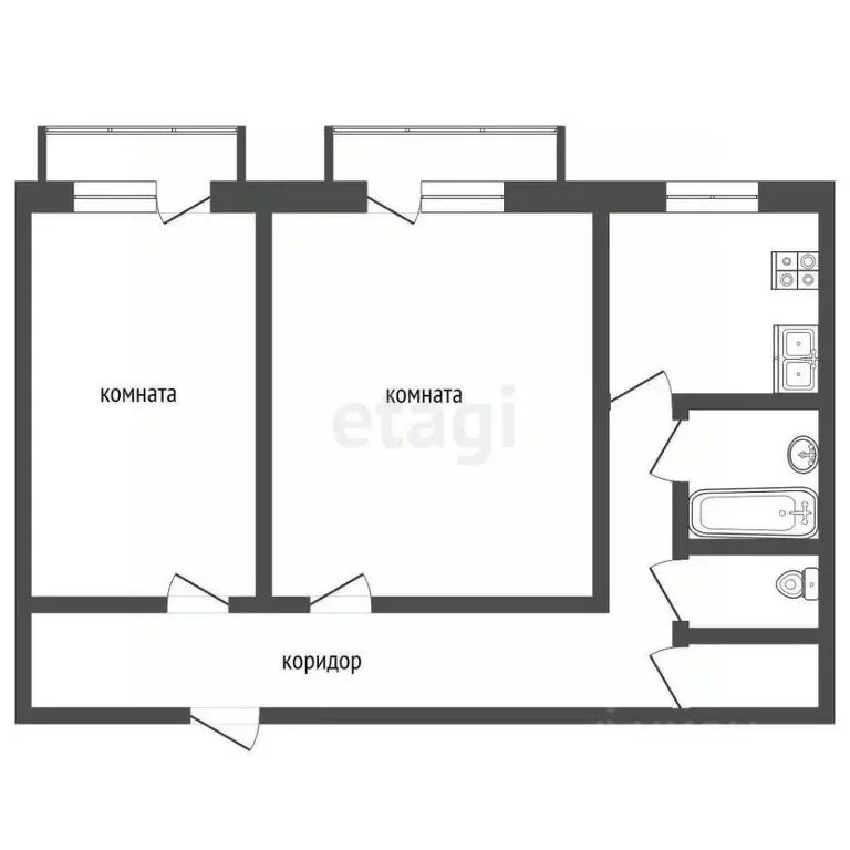 2-к кв. Ярославская область, Ярославль проезд Матросова, 18 (44.3 м) - Фото 1
