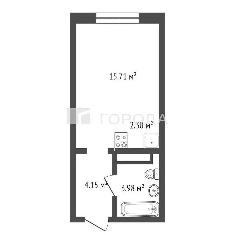 Квартира-студия: Новосибирск, Красный проспект, 182/3 (26.5 м) - Фото 1