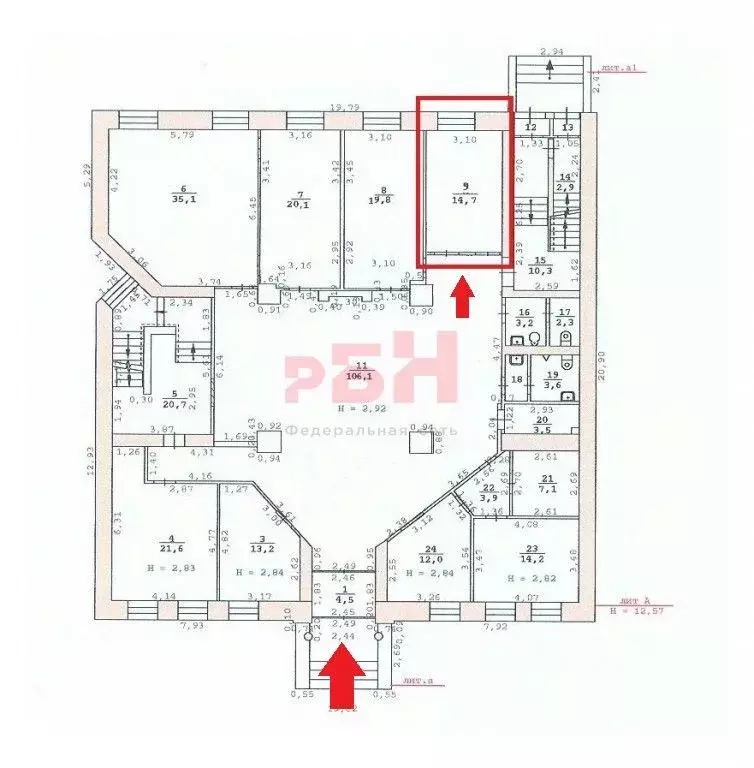 Офис в Свердловская область, Екатеринбург ул. Клары Цеткин, 4 (15 м) - Фото 2