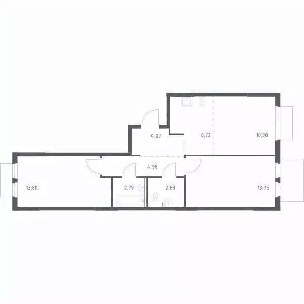 2-к кв. Московская область, Ленинский городской округ, Мисайлово пгт, ... - Фото 1