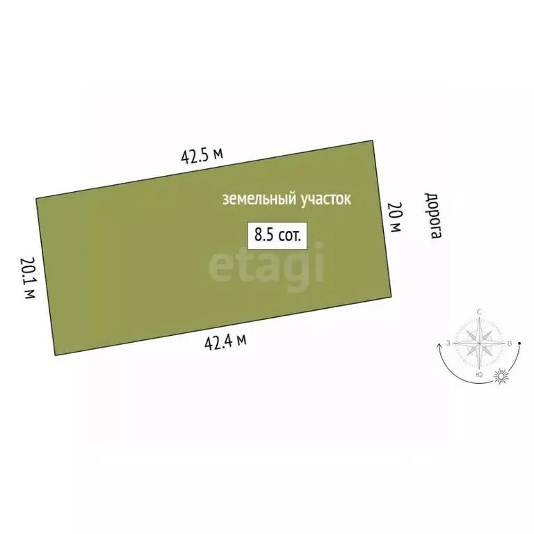 Участок в Тюменская область, Тюменский муниципальный округ, д. Якуши  ... - Фото 2