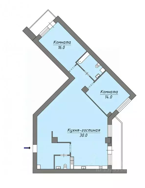 3-к кв. Свердловская область, Екатеринбург ул. Чкалова, 124 (90.2 м) - Фото 1