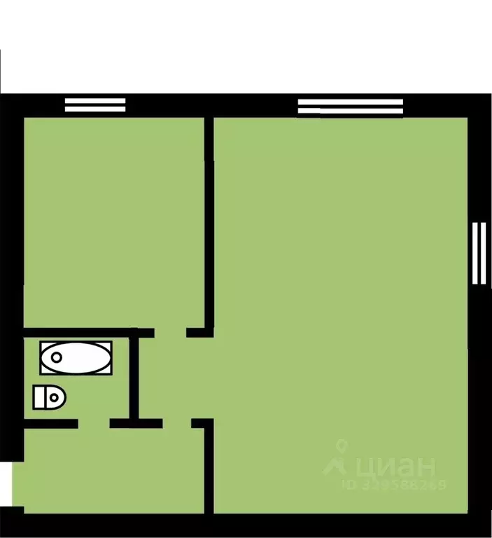 1-к кв. Бурятия, Улан-Удэ ул. Павлова, 15 (31.5 м) - Фото 2