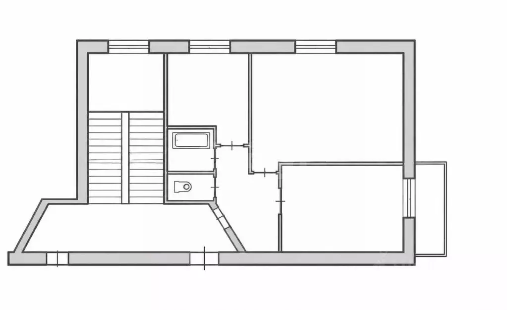 2-к кв. Иркутская область, Иркутск ул. Розы Люксембург, 39 (40.7 м) - Фото 2