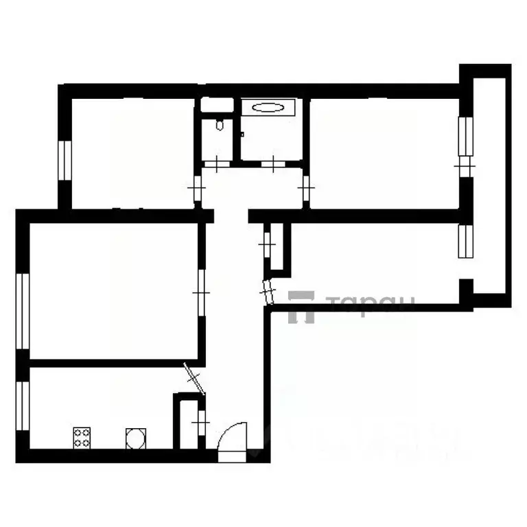 4-к кв. Челябинская область, Челябинск ул. Гагарина, 26А (77.3 м) - Фото 1