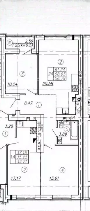 2-к кв. Калининградская область, Калининград ул. Флагманская, 3 (57.2 ... - Фото 2