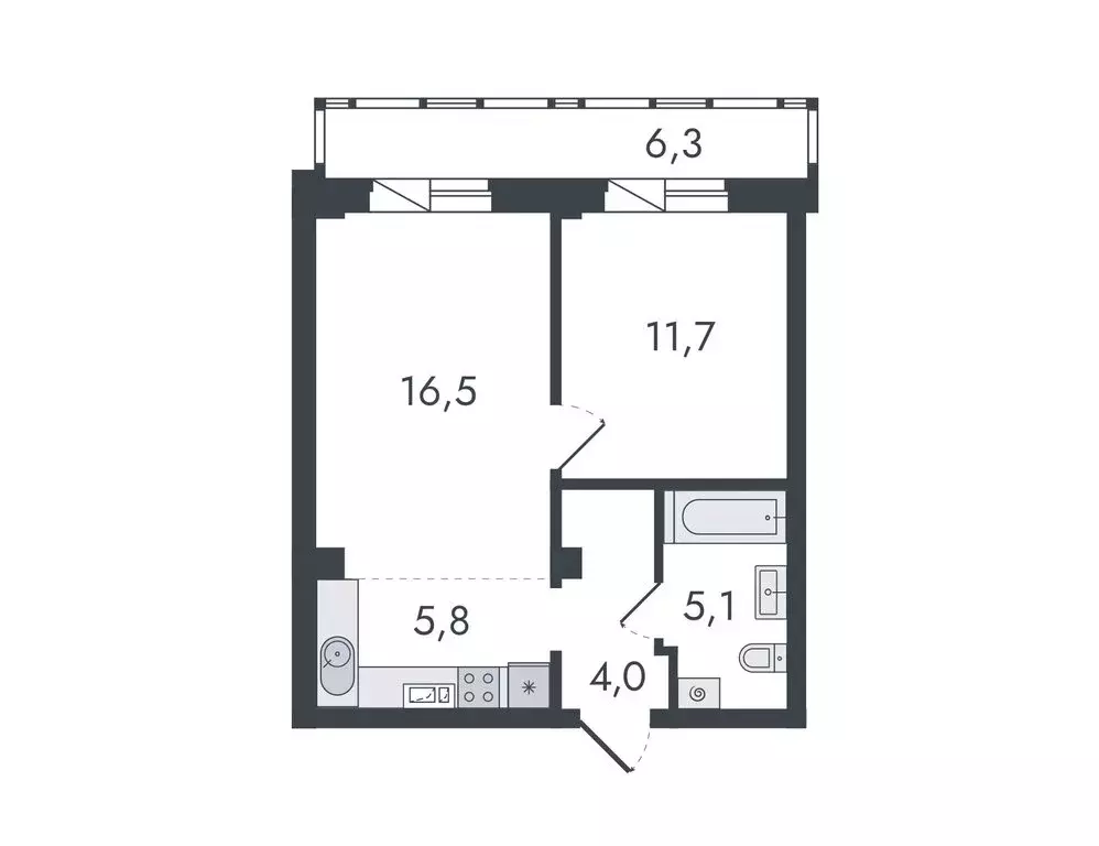 2-комнатная квартира: Киров, Чистопрудненская улица, 13 (49.4 м) - Фото 0