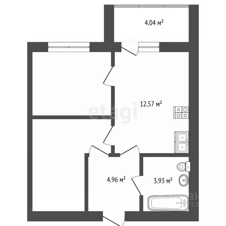 1-к кв. Башкортостан, Стерлитамакский район, Отрадовский сельсовет, с. ... - Фото 1
