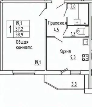 1-к кв. Орловская область, Орел Приборостроительная ул., 80 (37.2 м) - Фото 2