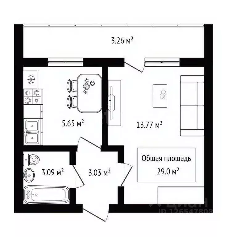 1-к кв. Новосибирская область, Новосибирск ул. Дмитрия Шмонина, 6 ... - Фото 2
