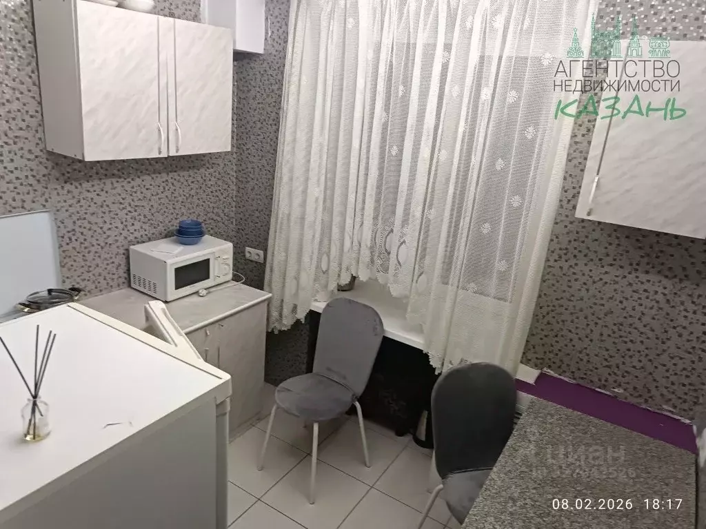 1-к кв. Татарстан, Казань ул. Академика Кирпичникова, 8 (32.0 м) - Фото 1