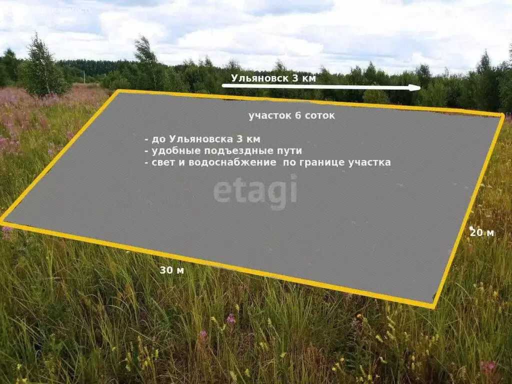 Участок в городской округ Ульяновск, село Карлинское (6 м) - Фото 0