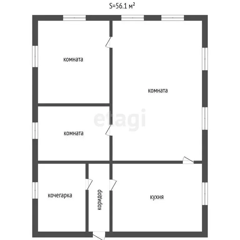 Дом в Заводоуковск, Шоссейная улица (56.1 м) - Фото 1