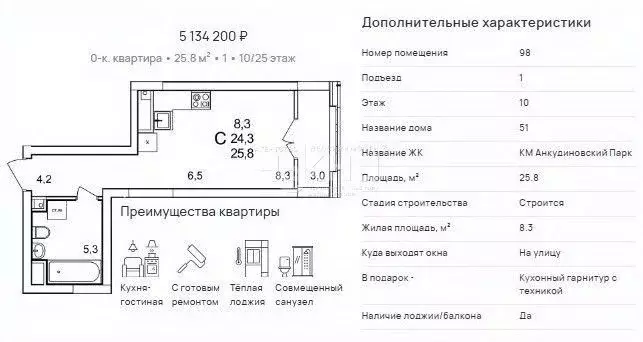1-к кв. Нижегородская область, Нижний Новгород д. Анкудиновка, ул. ... - Фото 2