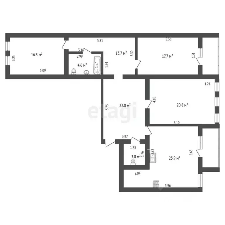 3-к кв. Калининградская область, Калининград Прибрежный мкр, ул. ... - Фото 2