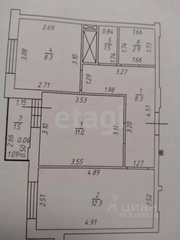 2-к кв. Татарстан, Казань Тэцевская ул., 4А (45.5 м) - Фото 1