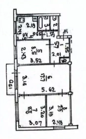 4-к кв. Архангельская область, Северодвинск Морской просп., 7 (59.4 м) - Фото 2